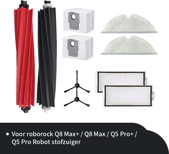Replacements vervangingsset geschikt voor de Roborock Q8 Max / Q8 Max + / Q5 Pro + / Q5 Pro - 10-delig Multi