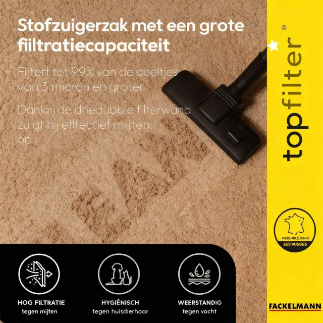 Top Filter Set van 4 stofzuigerzakken voor Hoover TopFilter Premium