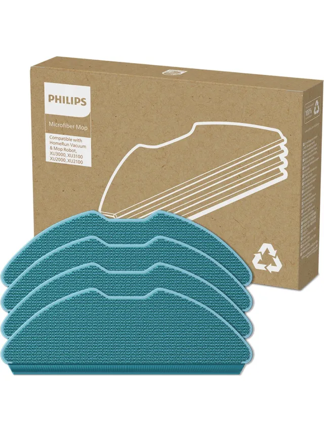 Philips HomeRun XV1430/00 - Dweilpads voor 2000 & 3000 serie robotstofzuiger Wit