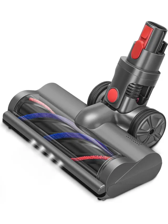 ZENC® Zuigmond Geschikt Voor Dyson V15, V11, V10, V8 & V7 Steelstofzuiger - Turbo Borstel - Vloerborstel Met 4 LED Lampen - Opzetstuk - Mondstuk - Stofzuigeraccessoires - Grijs aangedreven met LED | grijs