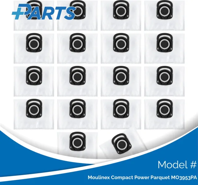 Plus.Parts Moulinex Compact Power Parquet MO3953PA Stofzakken (18 Stuks, Plus.Parts® alternatief voor ZR200540) Overig