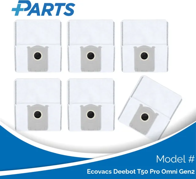 Plus.Parts Ecovacs Deebot T50 Pro Omni Gen2 Stofzakken (6 Stuks, Plus.Parts® alternatief voor DDB030041) Overig