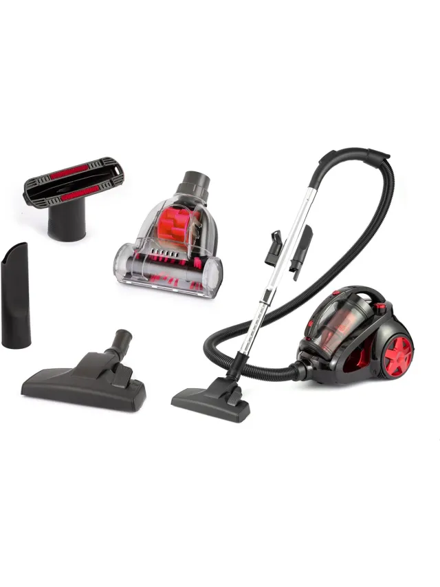 AG AG3000+ Stofzuiger Zonder Zak - Stofzuigers - Vacuum Cleaner Zakloos - 8.5 Meter - 900W - Sterke Zuigkracht - HEPA Filter - Compact, Licht & Krachtig - Gemakkelijk Schoon Te Maken Zwart