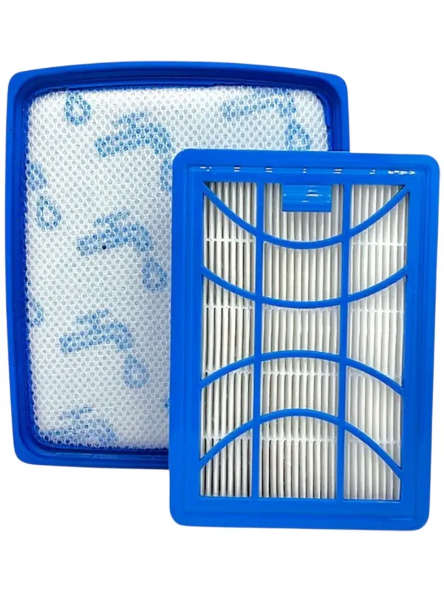 Fixem Filterset geschikt voor Philips stofzuiger FC8003 & CP0618 - voor PowerPro Expert series - hepafilter allergiefilter stofzuigerfilter - nr. FC6042 - FC9729, 9741, 9743, 9744 en 9745 Blauw