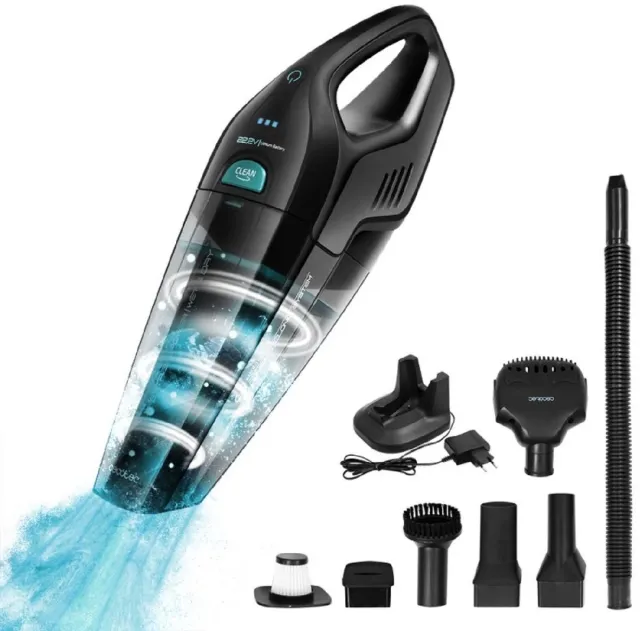 Cecotec Immortal Kruimelzuiger - Inclusief Compleet Accessoires Pakket, Laadstation en Dierenborstel - HEPA Filter - Snoerloos/Draadloos Zwart