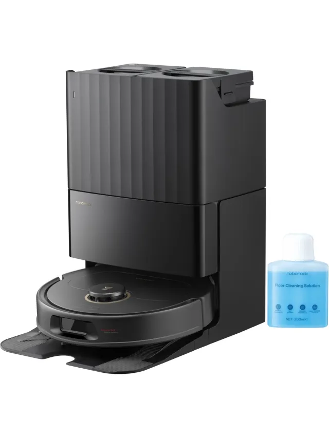 Roborock QV 35A robotstofzuiger - 8000Pa - met dweilfunctie - anti-verstrengeling - Dual Liftable Spinning Mops - Reactive Tech Obstacle Avoidance - Zelfreinigend - 2,7 L stofzak - 4 L watertank - Qrevo Plus/Qrevo upgrade zwart
