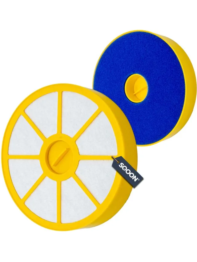SQOON Motorfilter geschikt voor Dyson DC05/DC08 - Gelijk aan model: 905401-01 en 907671-01 - Vervangt origineel filter, ideaal voor het opvangen van fijne stofdeeltjes en allergenen Geel