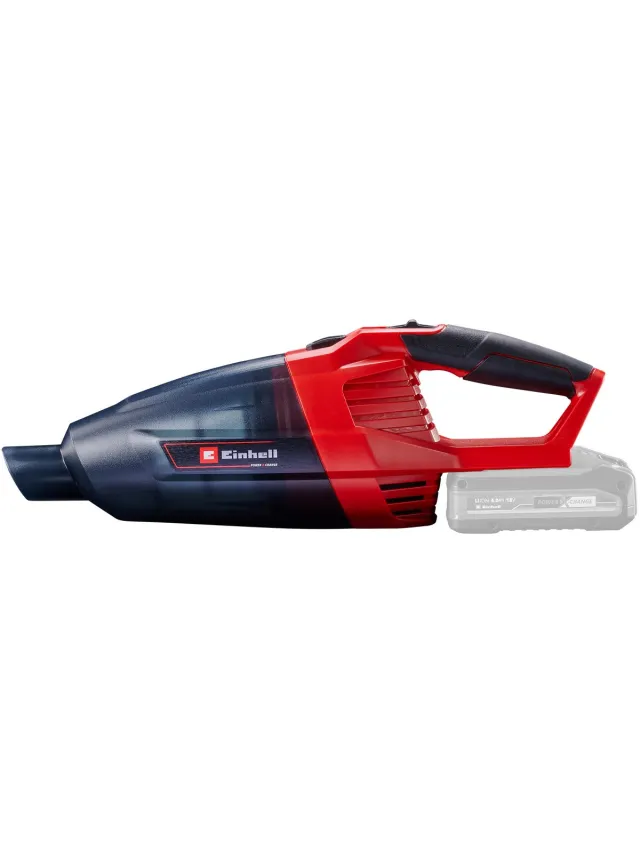 Einhell Accu Kruimelzuiger TE-VC 18 Li Solo - Power X-Change - 18 V/Li-ion - 42 mbar - 0,54 L - Incl. 5 accessoires - Excl. accu en lader Rood