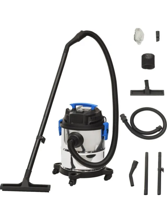 vidaXL Nat- en droogzuiger 1200 W 20 L zilverkleurig