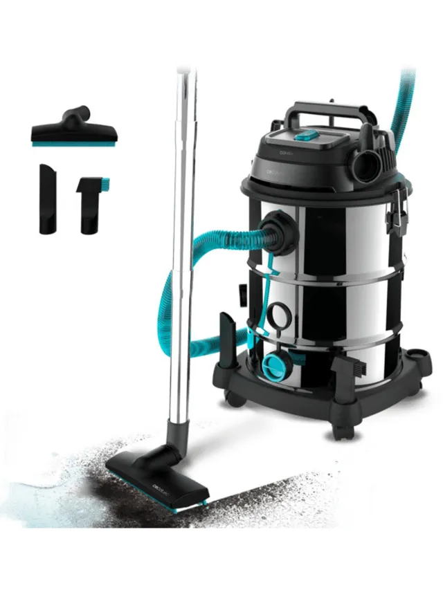 Cecotec Conga RockStar Wet & Dry Steel Max Pro Zwart, Grijs 30 l 1600 W Blauw