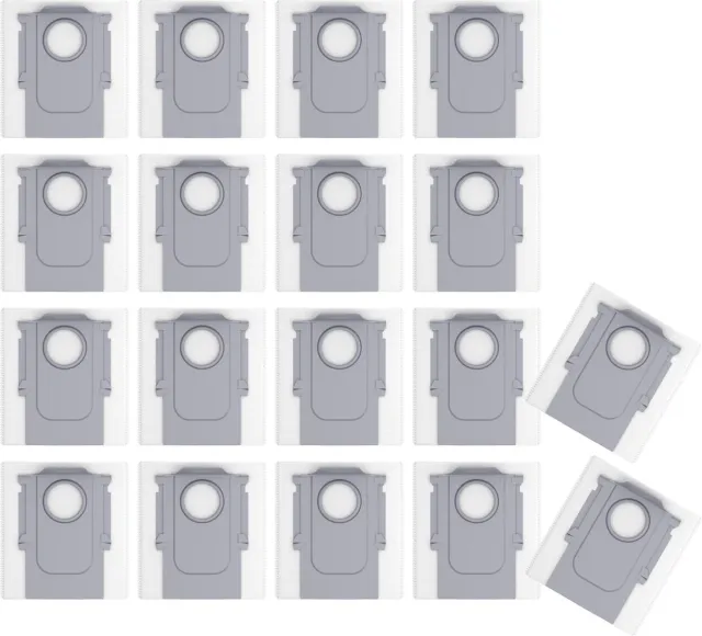 Plus.Parts Roborock Qrevo, S8 Max(V) Ultra, Saros en QV Serie Stofzakken (18 Stuks, Plus.Parts® alternatief voor 8.02.0239) Overig