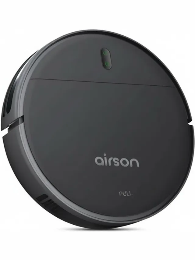 Airson Robotstofzuiger met Dweilfunctie en Laadstation - Airson Pro Clean - Dweilrobot met App & Afstandsbediening - Geschikt voor Huisdieren en Tapijt zwart