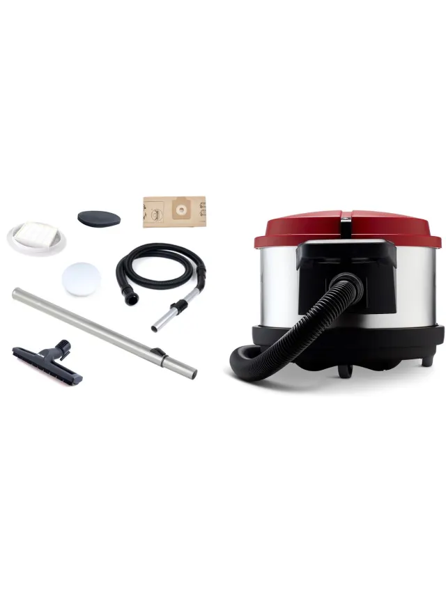 Nilfisk VP930 C – Professionele Stofzuiger met Zak | Krachtig & Stil | Geschikt voor Groot Vloeroppervlak 10 jaar garantie! alu-rood