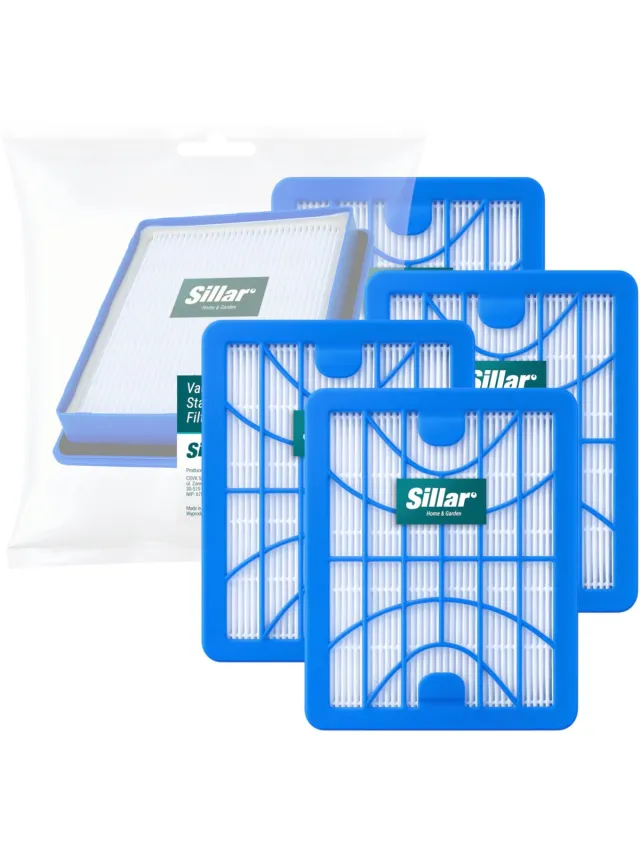Sillar , set 4 filters voor stofzuiger, HEPA stofzuigerfilter, H13, vervanging ZVCA040S ZVCA050H ZVCA050A, geschikt voor Zelmer Cobra Jupiter Orion Syrius Wit, blauw