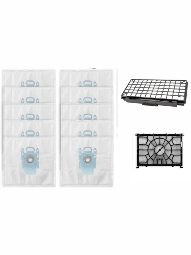 Replacements set geschikt voor de Bosch Serie 6 ProSilence / ProAnimal / ProHygienic / ProPower. 10 stofzuigerzakken, 1 motorfilter en 1 HEPA Filter Wit