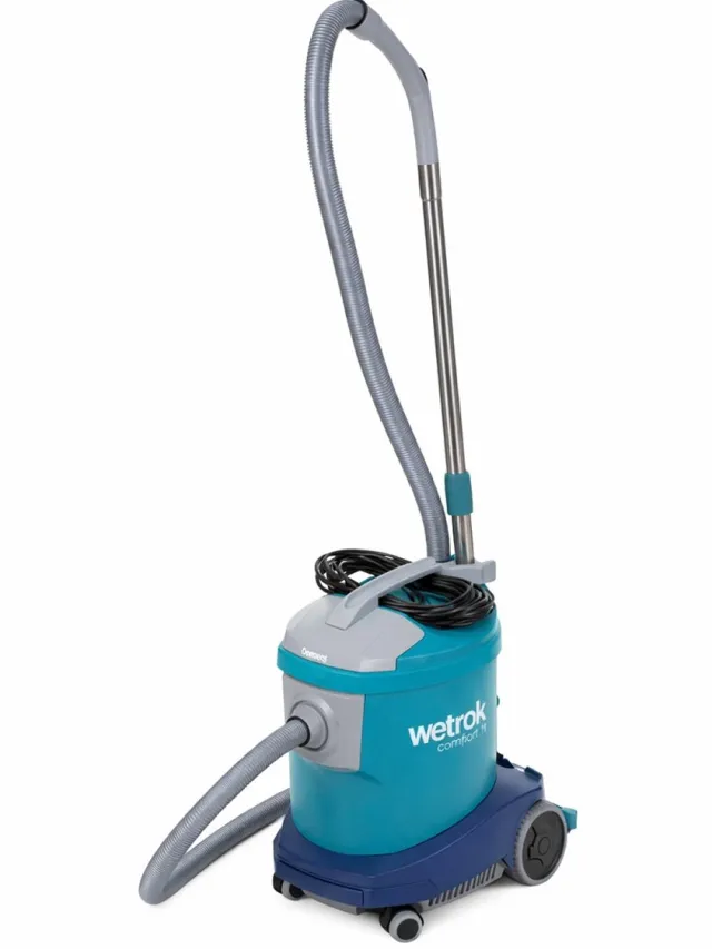 Wetrok Comfort 11 COMPLEET PAKKET, Krachtige Zuigkracht, Professionele Stofzuiger – 900W – Zeer Stil (56 dB) – 12 m Kabel – Industriële Stofzuiger Groen/Blauw
