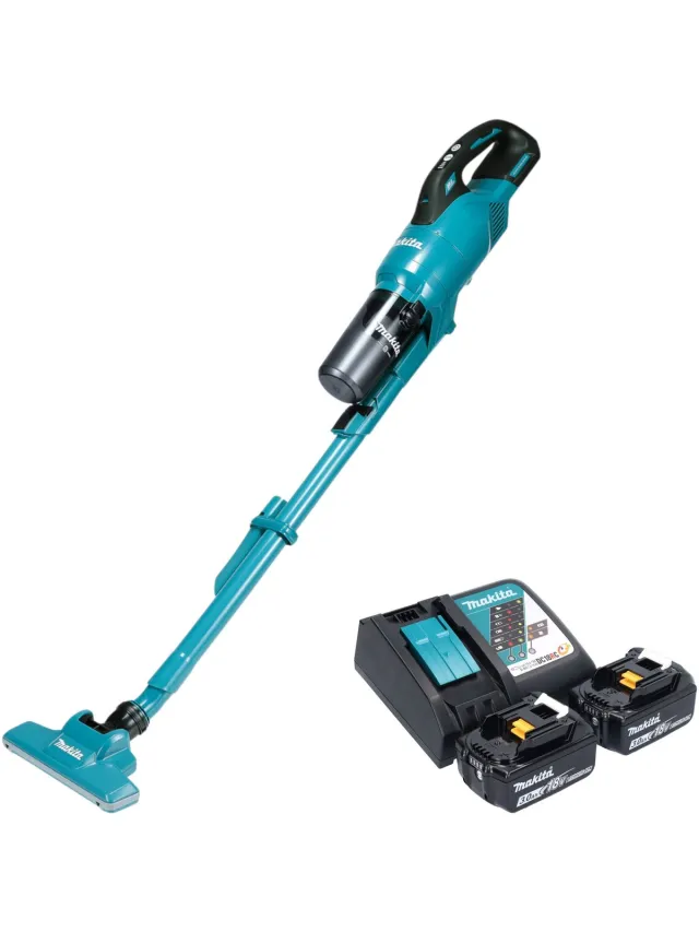Makita DCL 286 FRF2 accustofzuiger 18 V 0,25 l borstelloos + 2x accu 3,0 Ah + oplader Groen