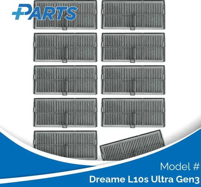 Plus.Parts Dreame L10s Ultra Gen3 Filters (10 Stuks, Plus.Parts® alternatief voor RHF14) Overig
