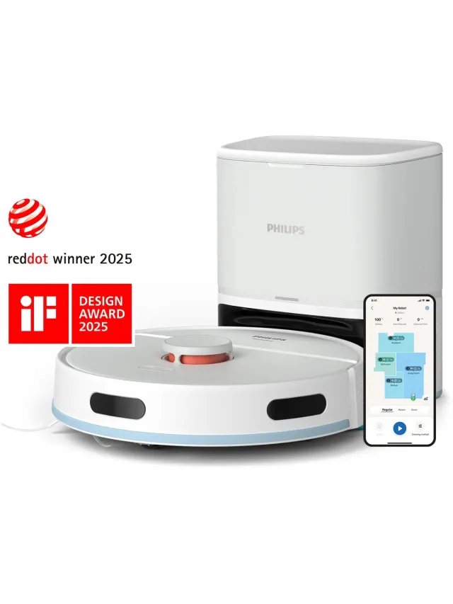 Philips 2000-serie XU2100/20 - Automatische Robotstofzuiger - Dweil - Leegstation Grijs