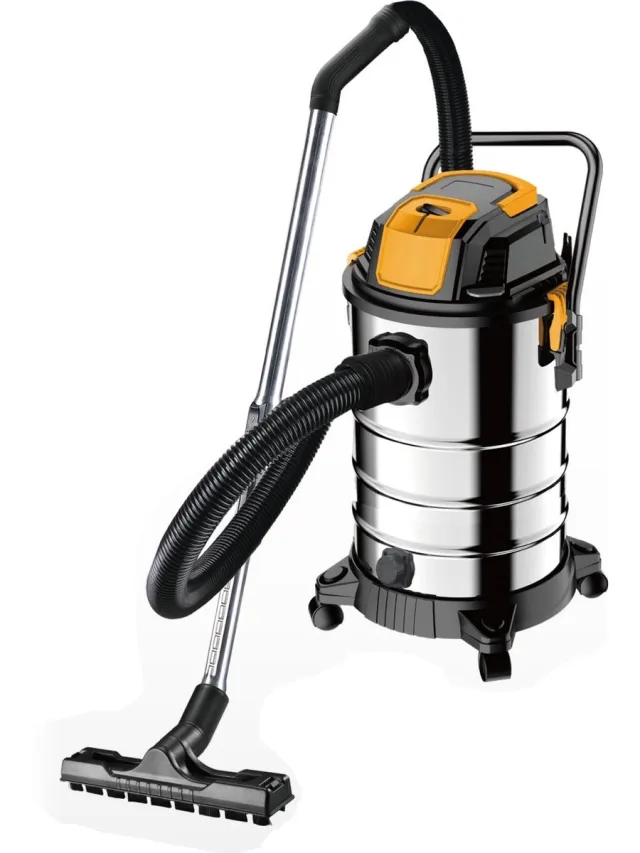 Stark's Stofzuiger - 3IN1 - nat en droogzuiger - Industriële Stofzuiger - 1500W - Alleszuiger - 30L - Geel Zilver en geel