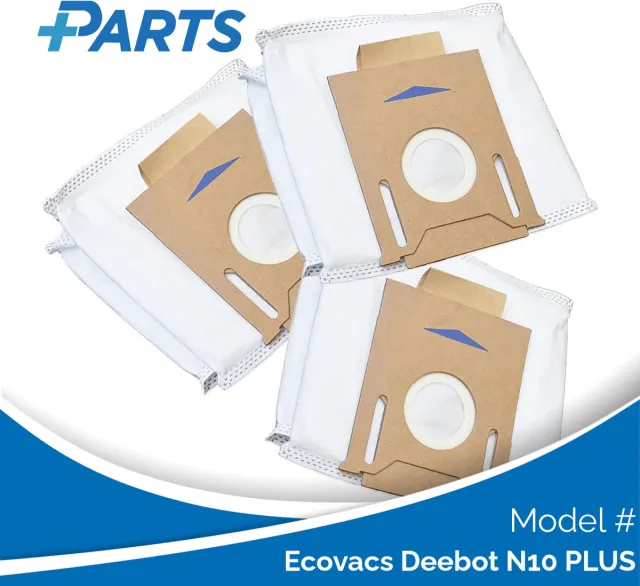 Plus.Parts Ecovacs Deebot N10 PLUS Stofzakken (3 Stuks, Plus.Parts® alternatief voor D-DB03) Overig