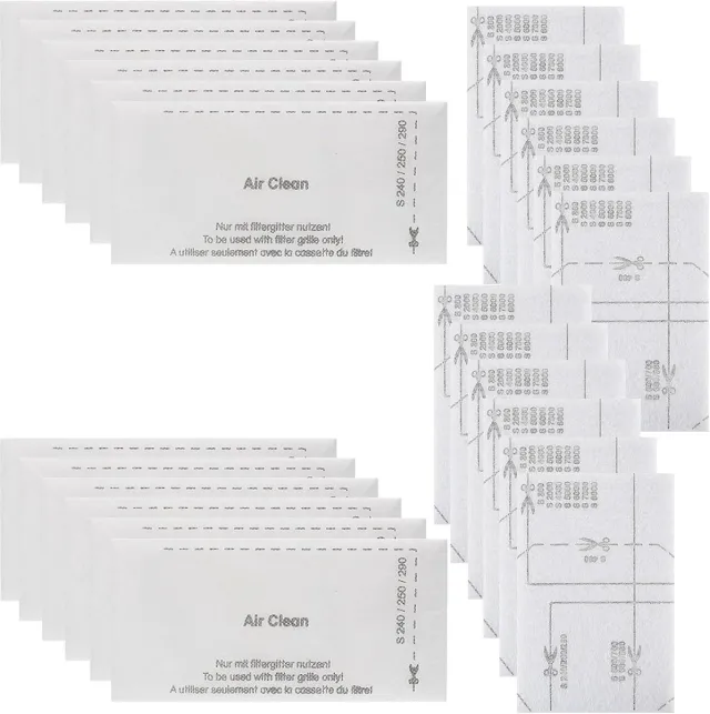 OUTARO Filter en filterpad Geschikt voor Miele stofzuigers 20 st-Belle's product Wit
