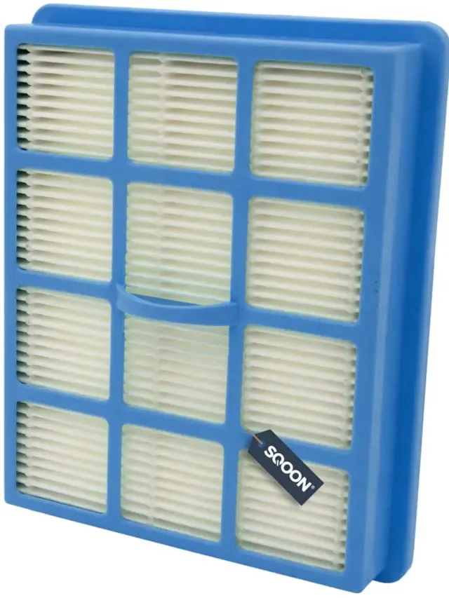SQOON HEPA-filter geschikt voor Philips stofzuiger - Gelijk aan CP0425/01 / 432200493941 - Vervangingsfilter voor optimale fijnstofopvang Blauw