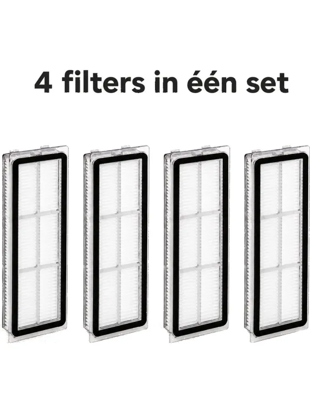 PolkaHome 4 stuks HEPA-filters geschikt voor Dreame L10s Ultra / L10s Pro / L10 Ultra / Z10 Pro / D10 Plus / W10 / X10+ 4 filters
