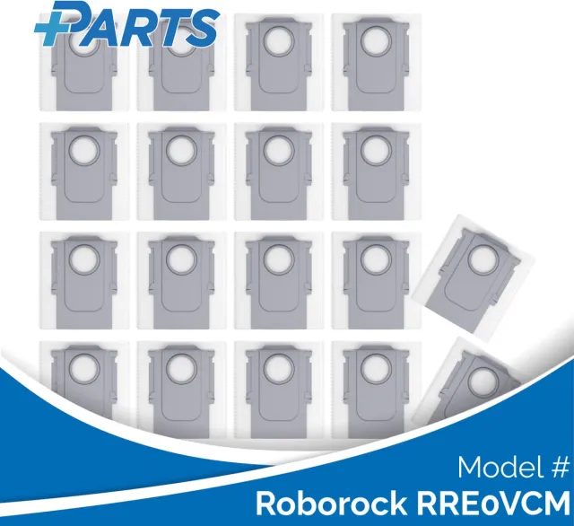 Plus.Parts Roborock RRE0VCM Stofzakken (18 Stuks, Plus.Parts® alternatief voor 8.02.0239) Overig