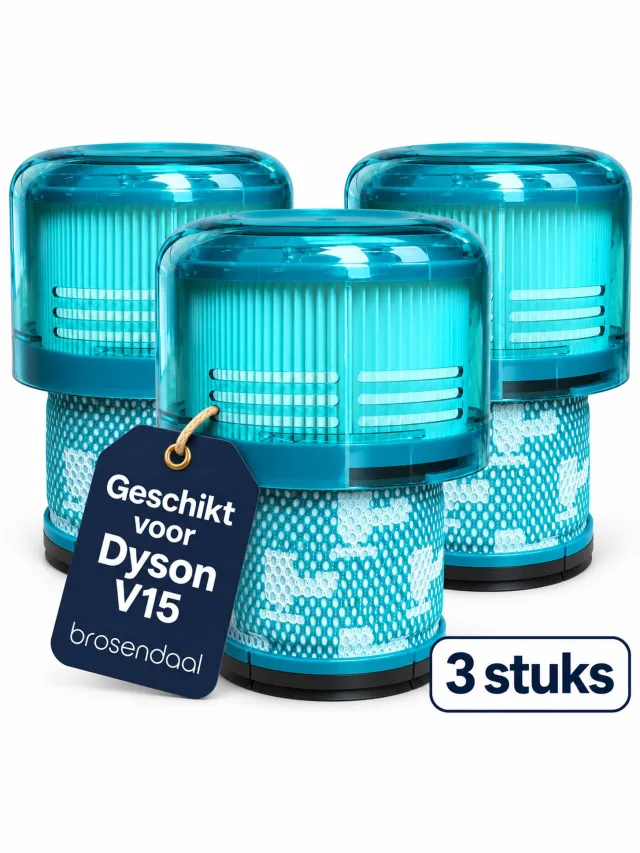 Brosendaal Filter geschikt voor Dyson V15 - Voor alle V15 modellen - SV22 | SV47 - Wasbaar en Herbruikbaar - 3 stuks