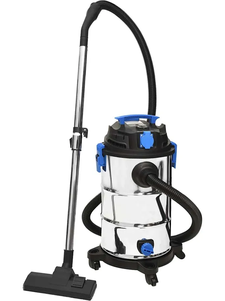 vidaXL Nat- en droogzuiger 1200 W 30 L zilverkleurig, foto 2