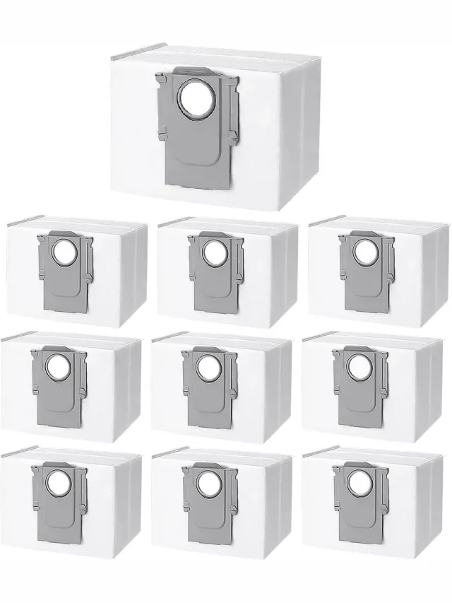 PromoHome 10 stofzakken geschikt voor Xiaomi Roborock S8+ / S8 Pro Ultra / Q7 / Q7+ / Q7 MAX+ / S7 MaxV Ultra / Q7 plus / Q5 / Q5+