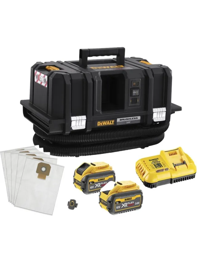 DeWalt DCV586MT2 Accu Nat- en Droogstofzuiger 54V XR FlexVolt 6.0Ah Zwart