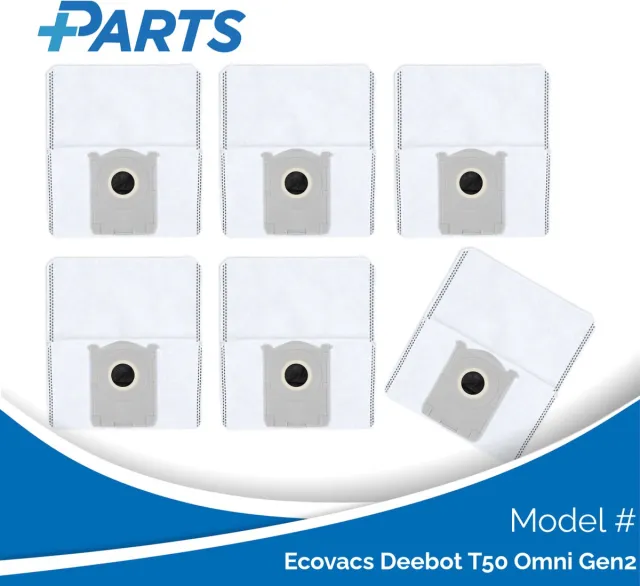 Plus.Parts Ecovacs Deebot T50 Omni Gen2 Stofzakken (6 Stuks, Plus.Parts® alternatief voor DDB030041) Overig