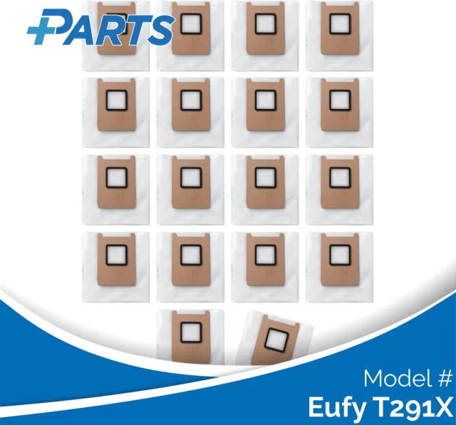 Plus.Parts Eufy T291X Stofzakken (18 Stuks, Plus.Parts® alternatief voor T29YQA20) Overig