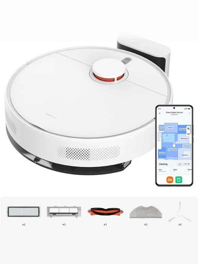 Xiaomi Robot Vacuum S40C – Robotstofzuiger met Dweilfunctie – 5000Pa Zuigkracht – Slimme LDS Lasernavigatie – App-bediening – Automatisch Opladen – Geschikt voor Harde Vloeren & Laagpolig Tapijt wit, foto 2