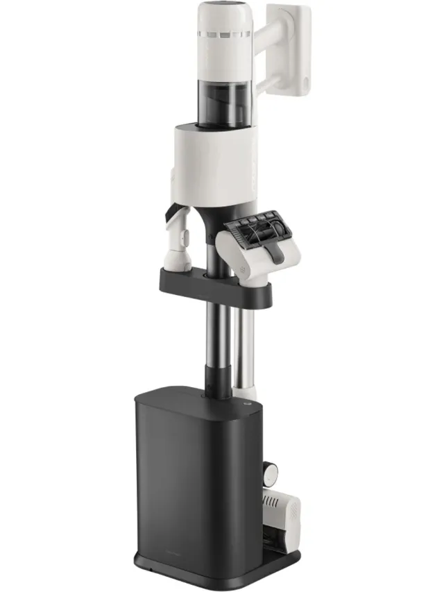 Roborock H60 HUB - Draadloze steelstofzuiger met automatisch leegmaakstation - Verwijderbare accu 60 min - 115 AW Zwart