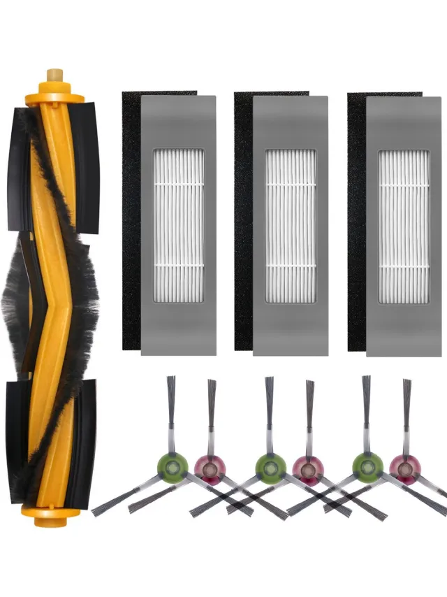 Ecovacs Rolborstels - hoofdborstel - Onderdelen geschikt - HEPA-filters - Geschikt Voor Ecovacs Deebot Ozmo 920/950/700/750/T5/T8/T8+/T8 AIVI/N8/N8+/N8 PRO/T9 - Vervangende onderdelen voor robotstofzuiger Zwart