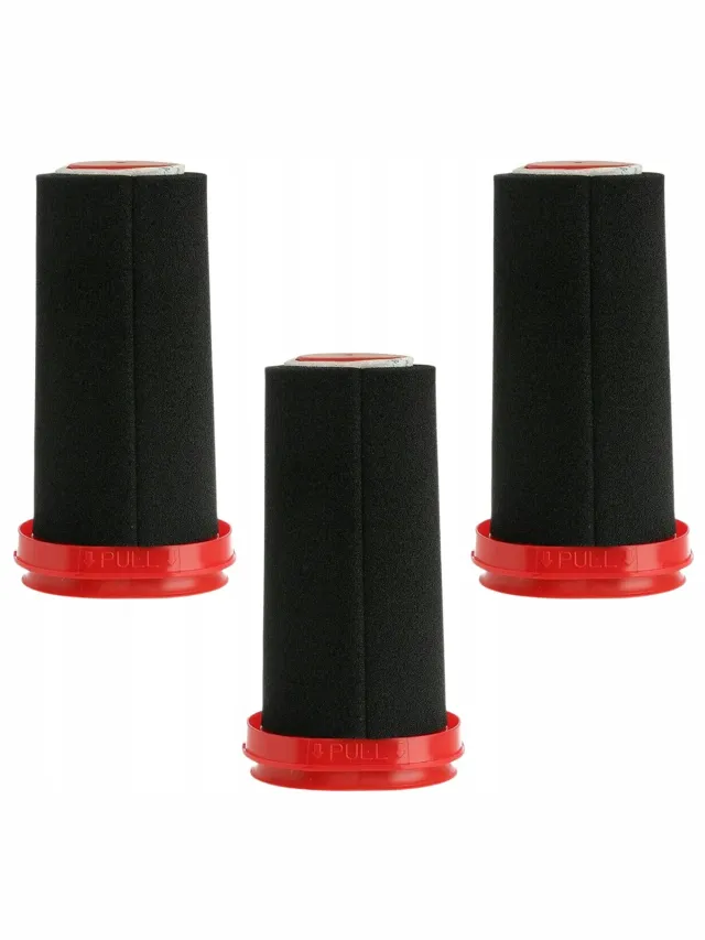 AreoSe Stofzuigerfilter voor BOSCH FLEXXO SERIE 4 /12026520 - 3 stuks rood