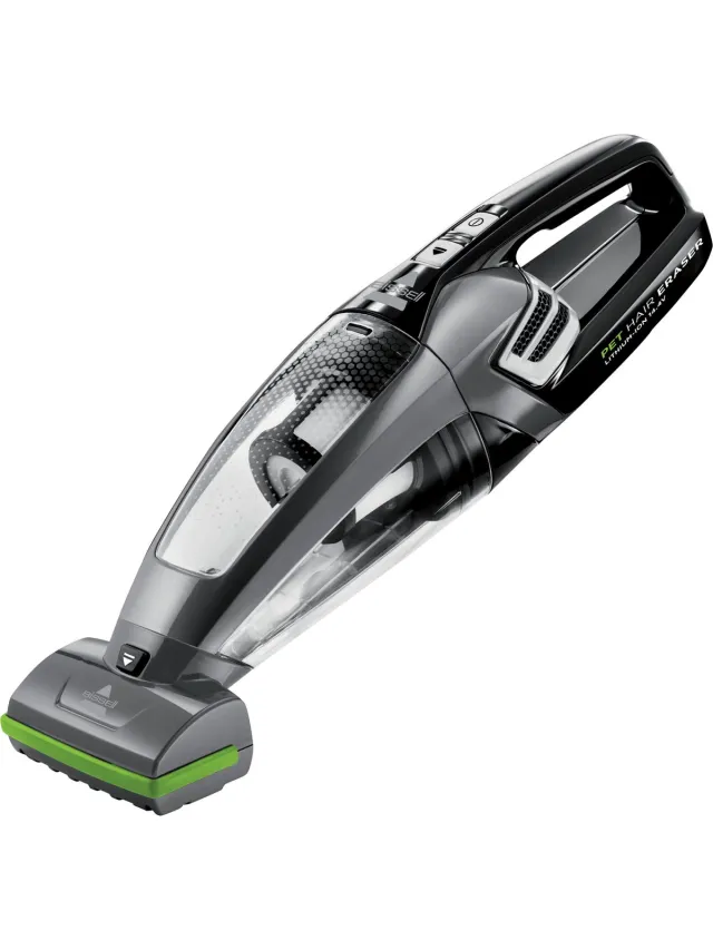 Bissell Pet Hair Eraser Draadloze Kruimeldief - 15 Minuten Gebruikstijd - Verwijderd Huisdierharen 4200 r.p.m. - Kruimelzuiger Snoerloos - 0.6L Capaciteit - Oplaadbare Handstofzuiger 16 aW - Lichtgewicht - Incl. 2 Opzetstukken - 2278N Titanium, Cha Cha Lime,Black