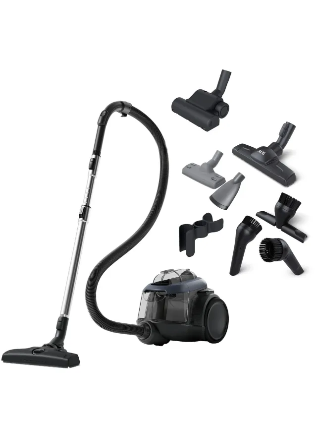 AEG 6000 Animal AL61C4DB stofzuiger zonder zak zwart Denim-blauw