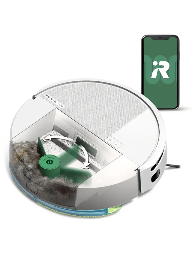 Irobot Roomba® 205 DustCompactor Combo - Robotstofzuiger met Dweilfunctie - Wit - L1212
