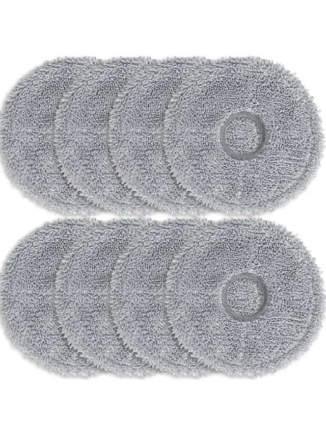 Inf Dweilpads Geschikt Geschikt voor Dreame L10s Ultra, L10 Ultra, L10s Pro, Xiaomi X10+ 8-pack grijs