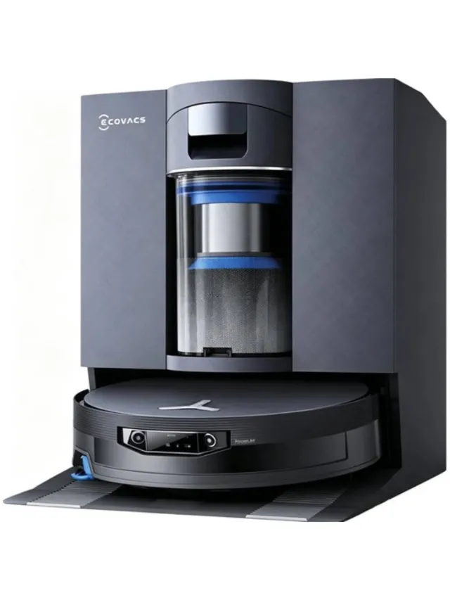 Ecovacs Deebot X12 OmniCyclone Robotstofzuiger - FocusJet 46.000 Pa Vlekbehandeling - Herbruikbare Stofbak - PowerBoost Snelladen - 22.000 Pa Zuigkracht - OZMO Roller 3.0 - ZeroTangle 4.0 - AIVI 3D 4.0 - 75°C Heet Water - 1.000 m² Grijs