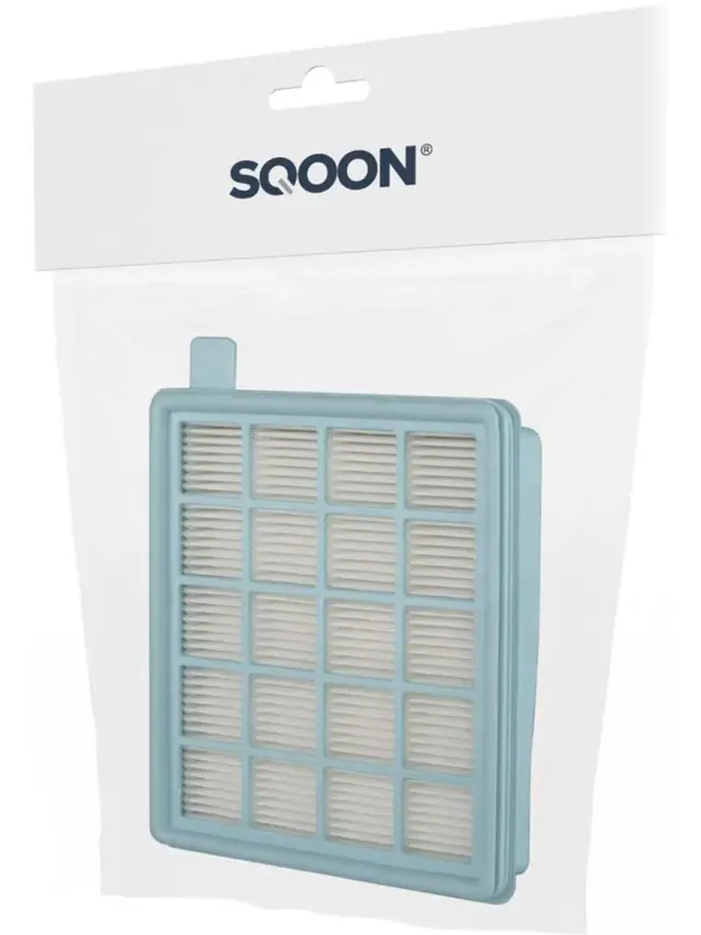 SQOON HEPA Filterset FC8058/01 geschikt voor Philips Power Pro Compact & PowerPro Active - Filters Lichtblauw
