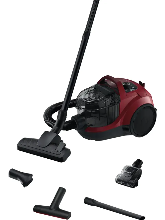 Bosch BGS21CAR Serie 4 zakloze stofzuiger rood rood-zwart