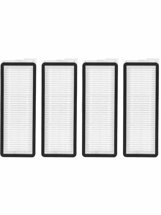 AreoSe HEPA-filter voor Roborock Q revo S/Pro MaxV/Curve, P20 Pro - 4 stuks wit