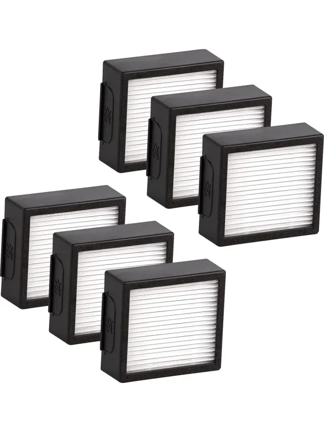 AMtechno 6 Stuks Vervanging Filter geschikt voor iRobot Roomba Combo J7+ plus/Combo j9+ /Combo 10 Max Robotic Stofzuiger HEPA Filters Accessoire Kit 6 Stuks wit
