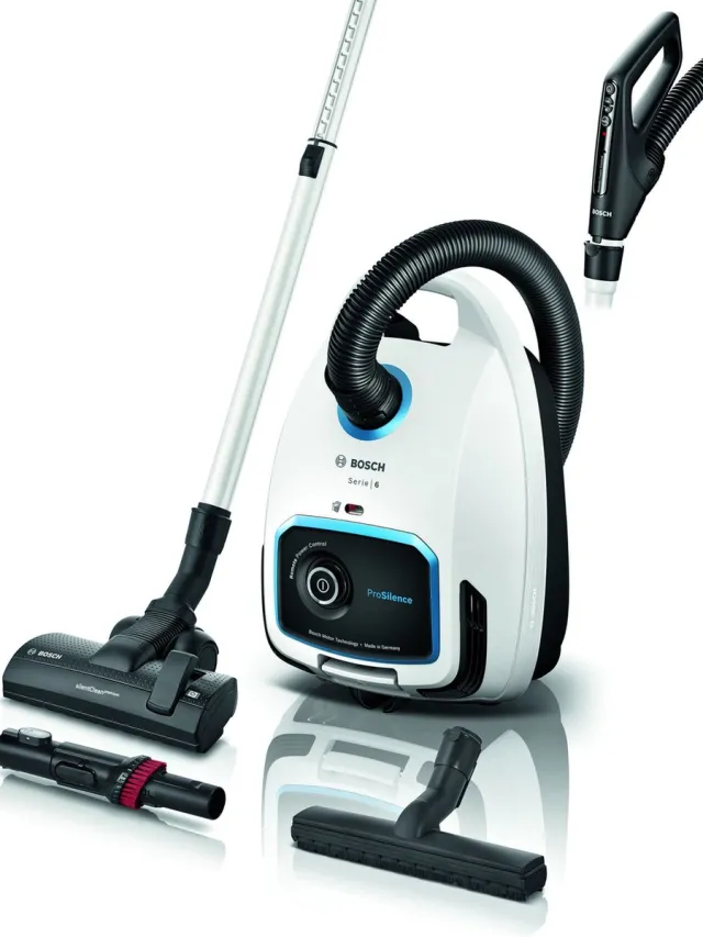 Bosch ProSilence BGB6SIL1 Serie 6 - Stofzuiger met zak - 12mtr bereik - Vacuum cleaner - Afstandbediening in handvat - 66dB - HEPA - Wit