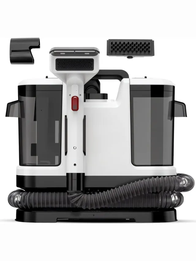 ALLVIA ® Tapijtreiniger Machine - Tapijtreiniger Stofzuiger - Tapijtreiniger - Vlekkenreiniger - Bankreiniger - 450W - zwart- 19cm x 31cm x 37cm Wit